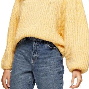 ⛄️NEW Mustard Balloon Sleeve Crewneck Sweater ❄️